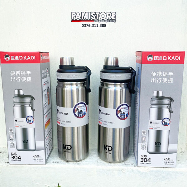 Bình nước giữ nhiệt D.K.A.DI 650ml