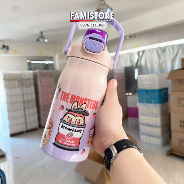 [40] Bình giữ nhiệt Labubu 1L (Nắp 2 đầu)