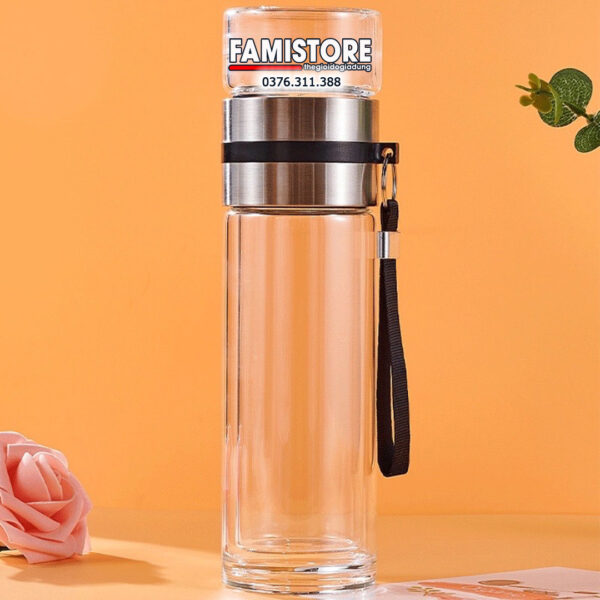 Bình pha trà 450ml thuỷ tinh 2 ngăn